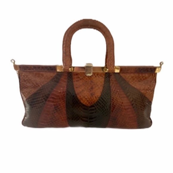 Vintage Snake Skin Purse Satchel Bag - Picture 3 of 14